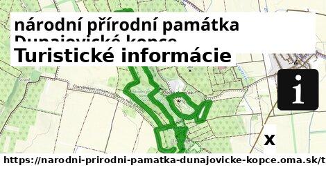 Turistické informácie, národní přírodní památka Dunajovické kopce