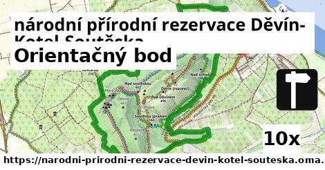 Orientačný bod, národní přírodní rezervace Děvín-Kotel-Soutěska
