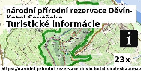 Turistické informácie, národní přírodní rezervace Děvín-Kotel-Soutěska