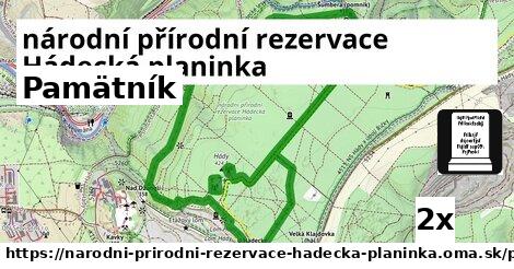 Pamätník, národní přírodní rezervace Hádecká planinka