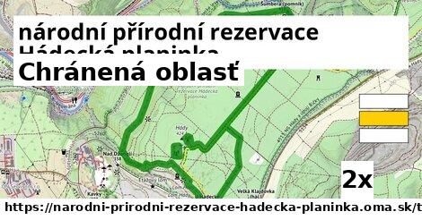 Chránená oblasť, národní přírodní rezervace Hádecká planinka