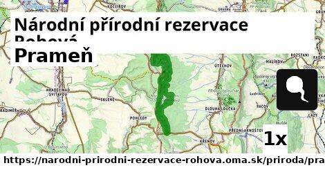 Prameň, Národní přírodní rezervace Rohová