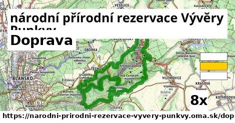 doprava v národní přírodní rezervace Vývěry Punkvy