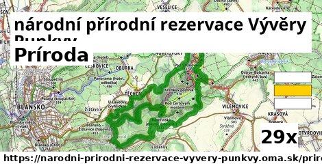 príroda v národní přírodní rezervace Vývěry Punkvy