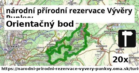 Orientačný bod, národní přírodní rezervace Vývěry Punkvy