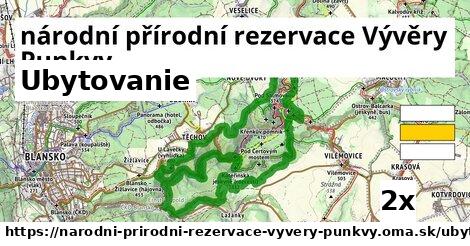 ubytovanie v národní přírodní rezervace Vývěry Punkvy