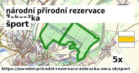 šport v národní přírodní rezervace Žebračka