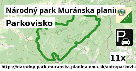 Parkovisko, Národný park Muránska planina