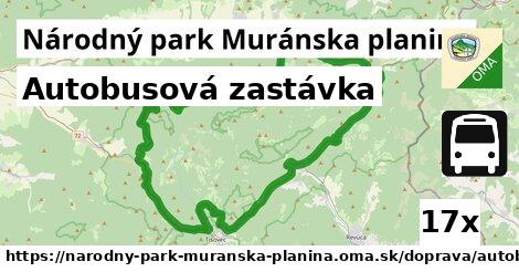 Autobusová zastávka, Národný park Muránska planina