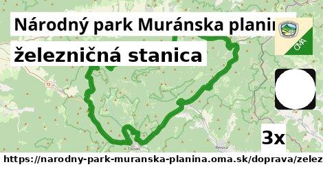 železničná stanica v Národný park Muránska planina