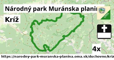 Kríž, Národný park Muránska planina