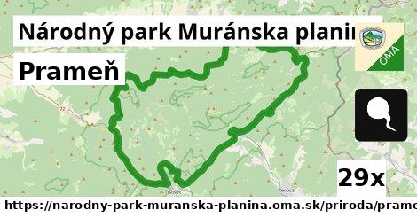 Prameň, Národný park Muránska planina