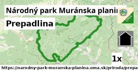 Prepadlina, Národný park Muránska planina