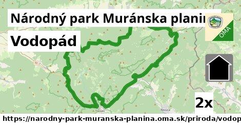 Vodopád, Národný park Muránska planina