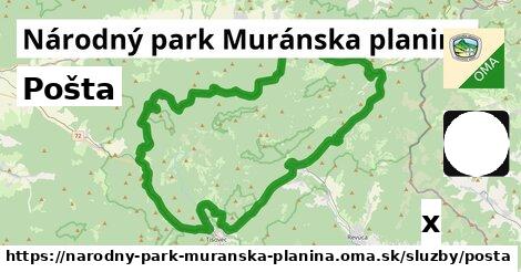 Pošta, Národný park Muránska planina