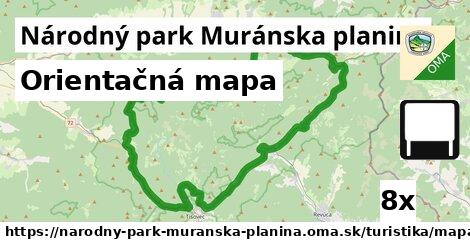 Orientačná mapa, Národný park Muránska planina