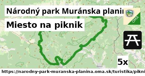 Miesto na piknik, Národný park Muránska planina