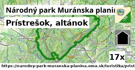 Prístrešok, altánok, Národný park Muránska planina