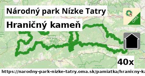 Hraničný kameň, Národný park Nízke Tatry