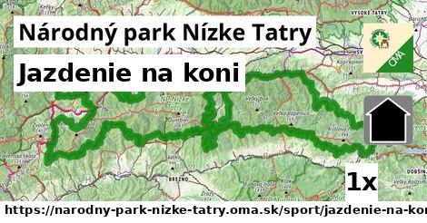 Jazdenie na koni, Národný park Nízke Tatry