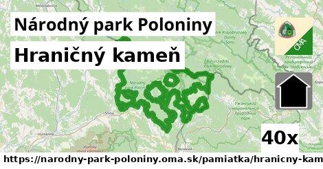 Hraničný kameň, Národný park Poloniny