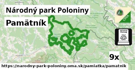 Pamätník, Národný park Poloniny