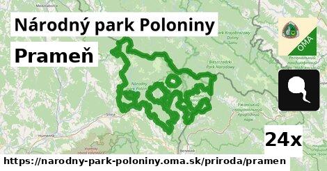 Prameň, Národný park Poloniny