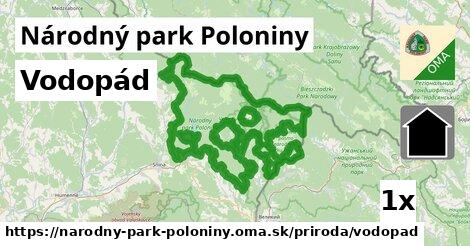 Vodopád, Národný park Poloniny