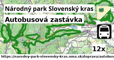 Autobusová zastávka, Národný park Slovenský kras