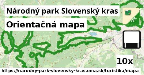 Orientačná mapa, Národný park Slovenský kras