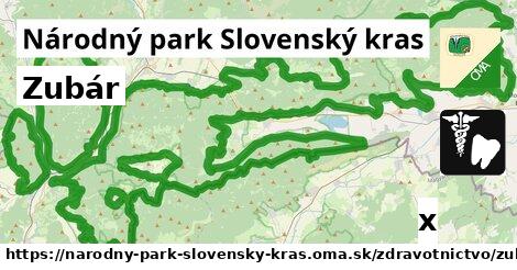 Zubár, Národný park Slovenský kras