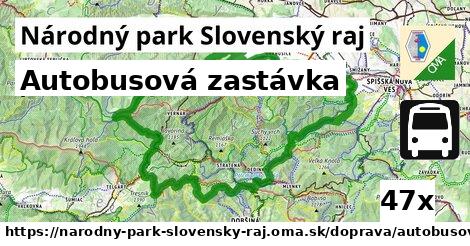 Autobusová zastávka, Národný park Slovenský raj