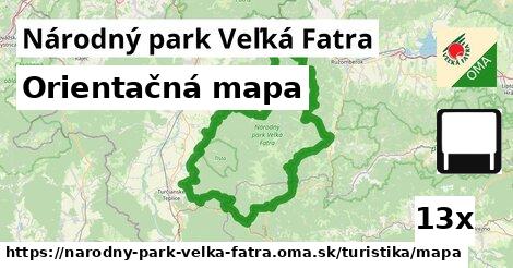 Orientačná mapa, Národný park Veľká Fatra