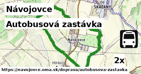 autobusová zastávka v Návojovce
