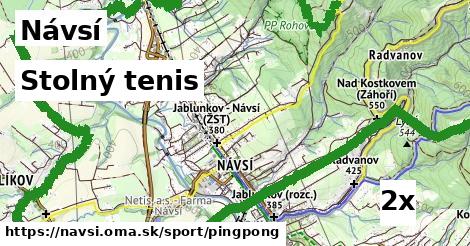 Stolný tenis, Návsí