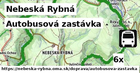 Autobusová zastávka, Nebeská Rybná