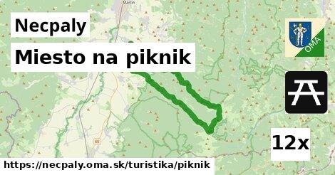 miesto na piknik v Necpaly