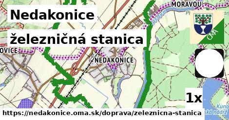 železničná stanica, Nedakonice