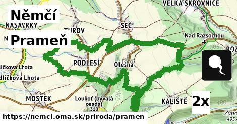 prameň v Němčí