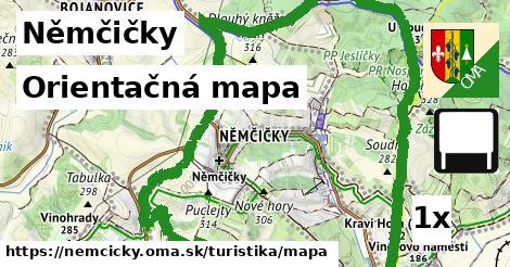 orientačná mapa v Němčičky