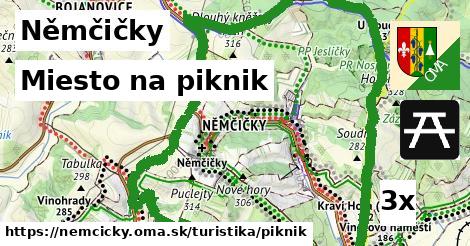 miesto na piknik v Němčičky