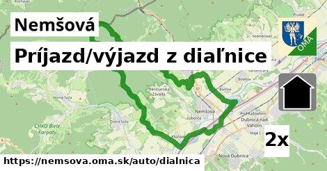 Príjazd/výjazd z diaľnice, Nemšová