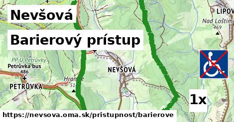 barierový prístup v Nevšová