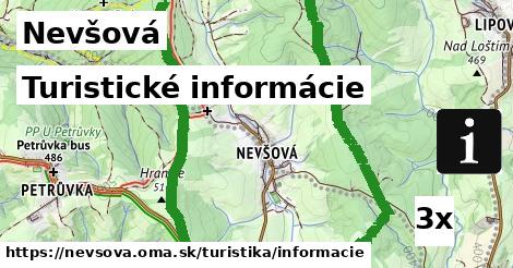 turistické informácie v Nevšová