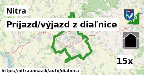 Príjazd/výjazd z diaľnice, Nitra