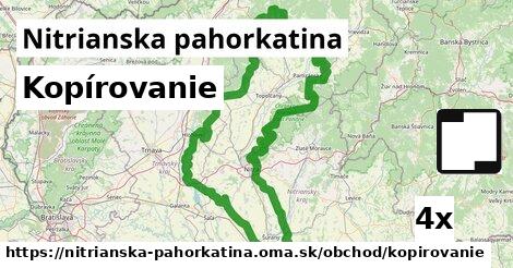 Kopírovanie, Nitrianska pahorkatina