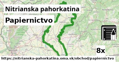 Papiernictvo, Nitrianska pahorkatina