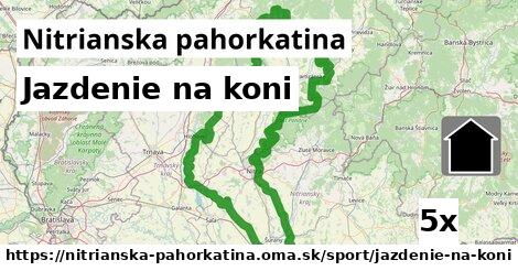 Jazdenie na koni, Nitrianska pahorkatina