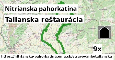 Talianska reštaurácia, Nitrianska pahorkatina