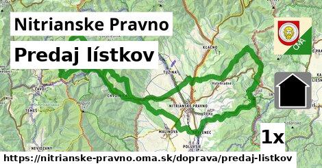 Predaj lístkov, Nitrianske Pravno